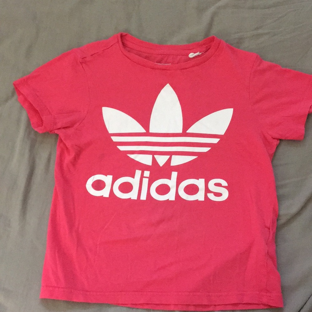 Pink adidas tee
